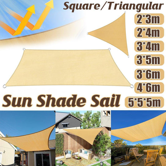 Outdoor Breathable Shade Sail Canopy Triangle Square Patio Garden Sun Shade - 2*4mï¼ˆRectangularï¼‰