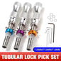 3X Tubular Locksmith Lock Tool Equipment 7.00Mm 7.5Mm 7.8Mm Steel Set Safe Box