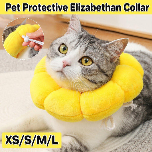 Sunflower Elizabeth Collar for Cats and Dogs Anti Licking Sterilization Headgear - L