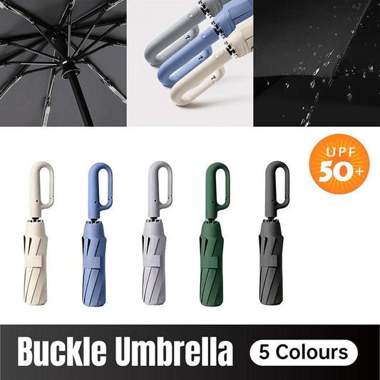 Automatic Folding UV Protection Umbrella Unisex Dual Purpose Rain Sun Umbrella - Grey