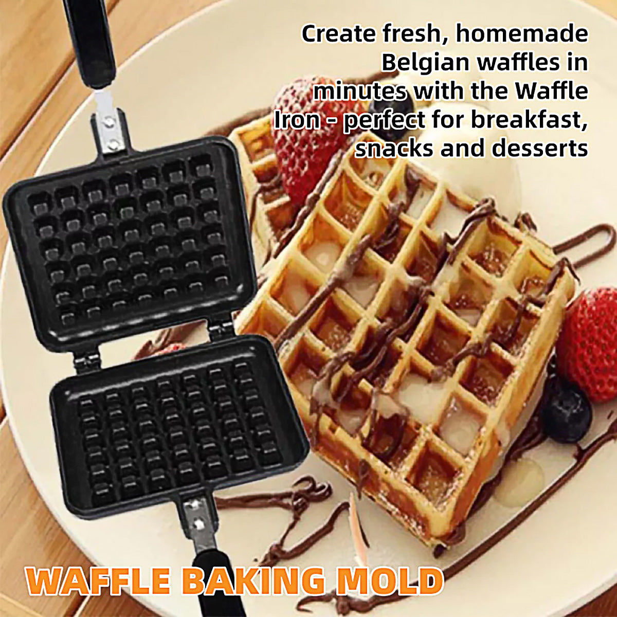 Waffle Pan Mould DIY Cake Baking Tool Lattice Muffin Mold Tray for Kitchen Oven