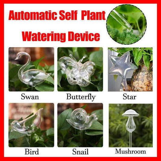 Automatic Self Plant Watering Glass Bulbs Water Feeder Indoor Irrigation Outdoor - Swan