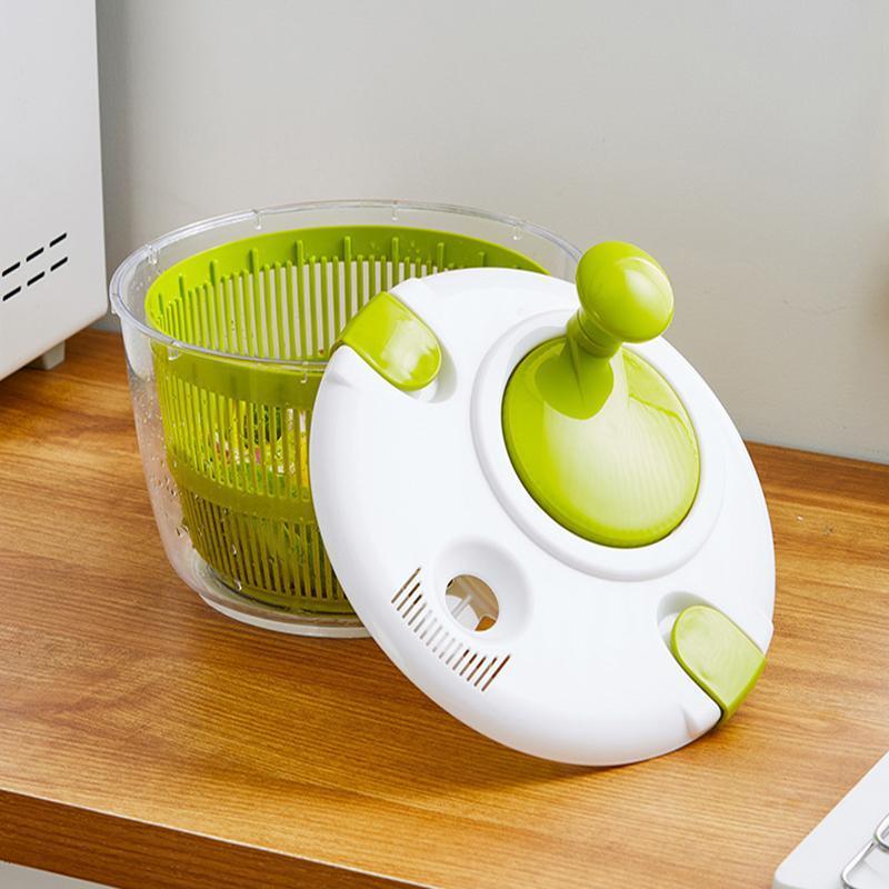 Salad Spinner Vegetable Lettuce Salad Leaves Washer Dryer Serving Bowl Container