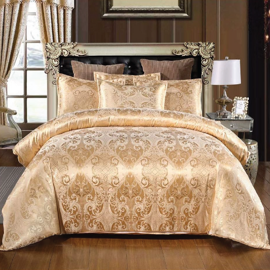 Dreamfields - Golden Royal Quilt Cover Set - (3pcs, Queen Size)