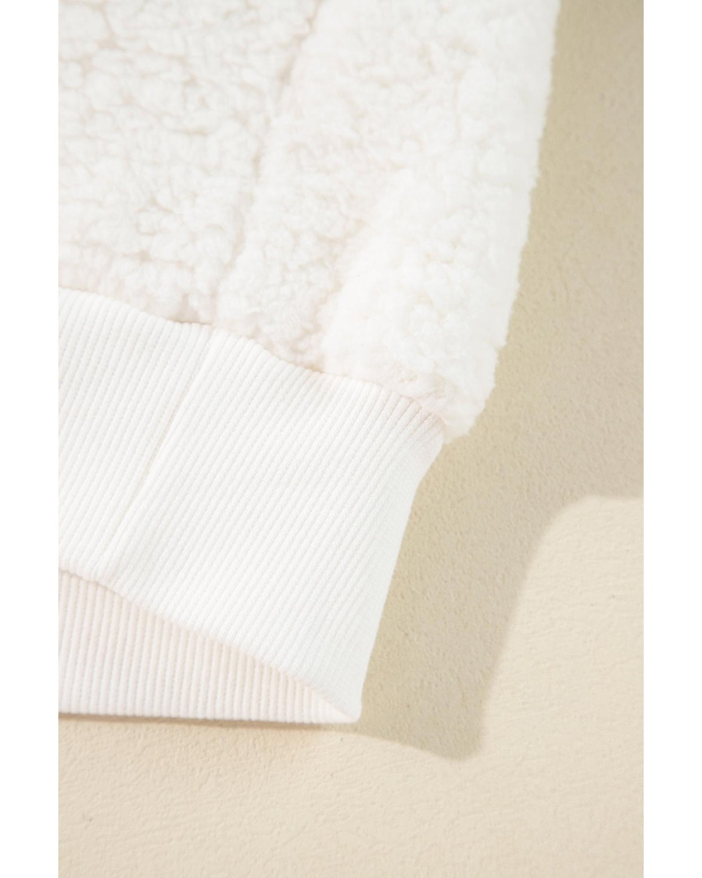 White Christmas MERRY & Bright Chenille Graphic Sherpa Sweatshirt - M