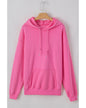 Bonbon Fleece Lined Kangaroo Pocket Drawstring Chunky Hoodie - S