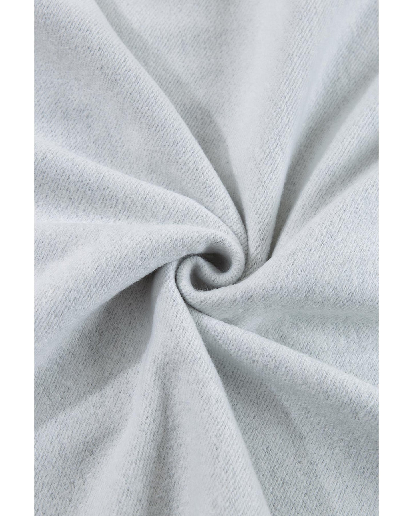 Light Grey Fleece Lined Half Zipper Kangaroo Pockets Loose Hoodie - XL