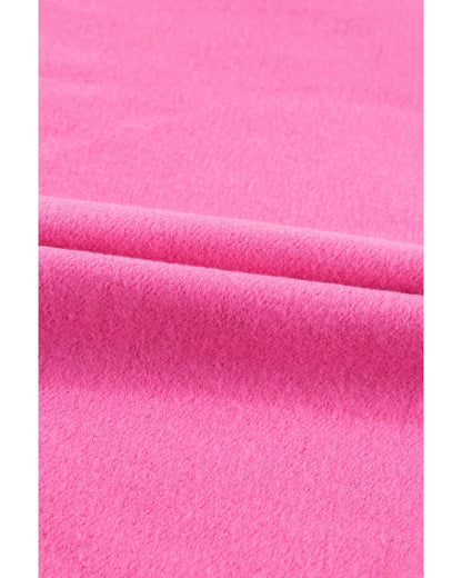 Bonbon Fleece Lined Half Zipper Kangaroo Pockets Loose Hoodie - S