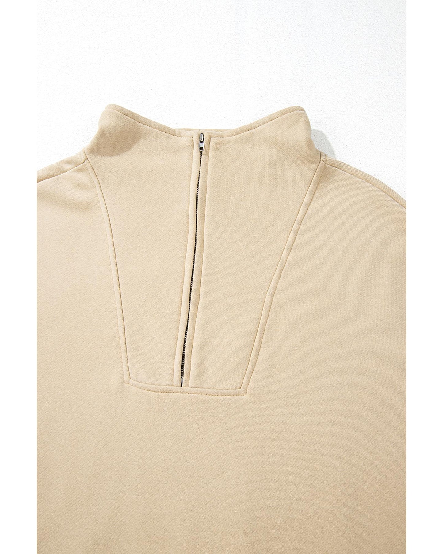 Smoke Gray Zip-up Stand Neck Kangaroo Pocket Sweatshirt - L