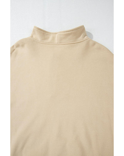 Smoke Gray Zip-up Stand Neck Kangaroo Pocket Sweatshirt - M