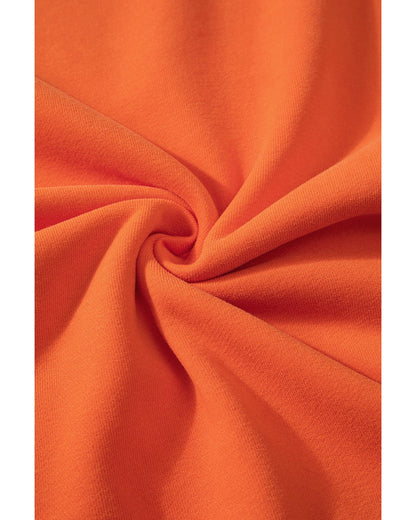 Russet Orange Solid Fleece Lined Drop Shoulder Terry Sweatshirt - L