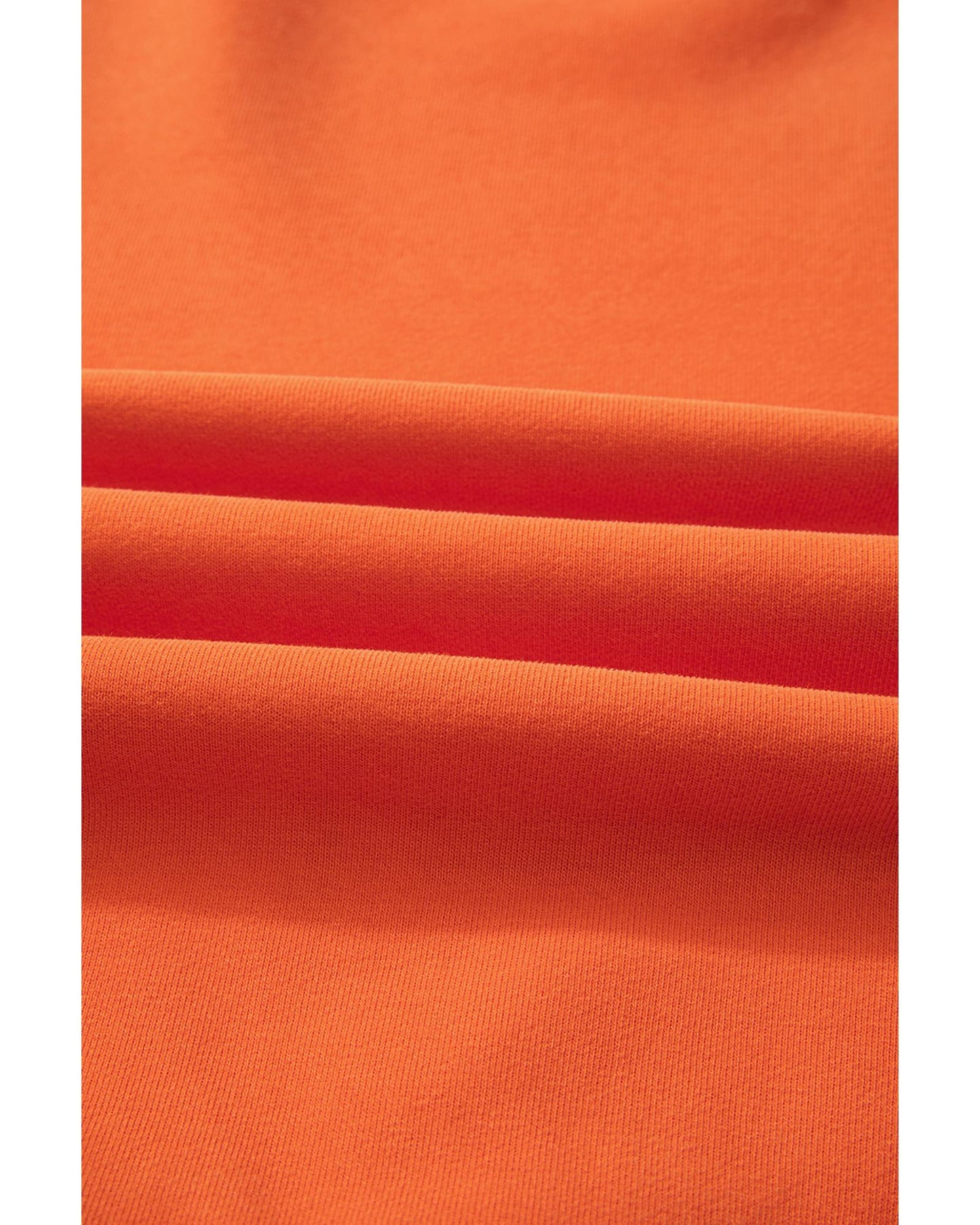 Russet Orange Solid Fleece Lined Drop Shoulder Terry Sweatshirt - L