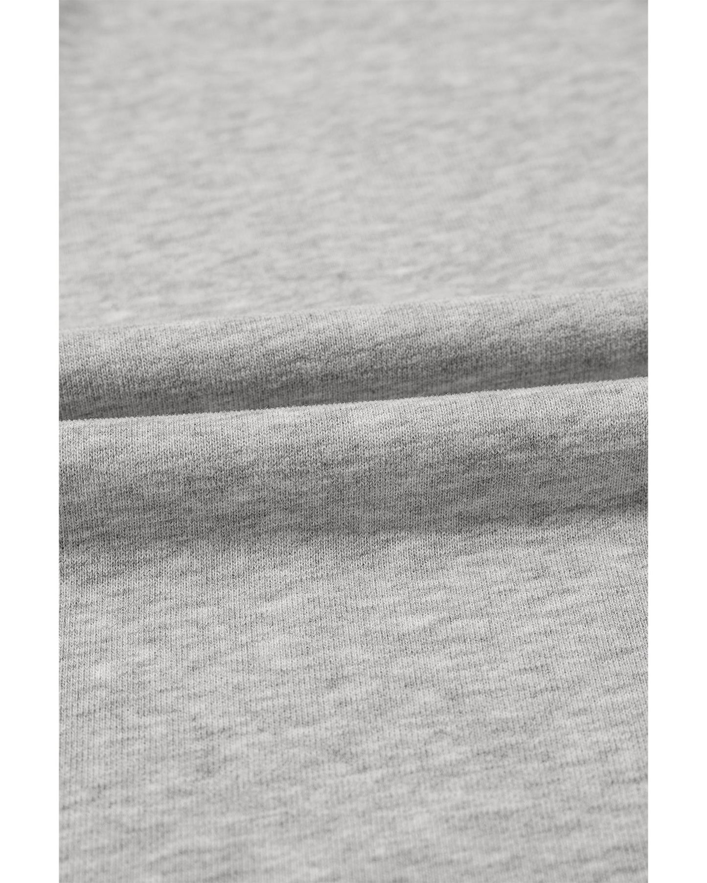 Light Grey Solid Kangaroo Pocket Half Zipper Oversized Hoodie - M