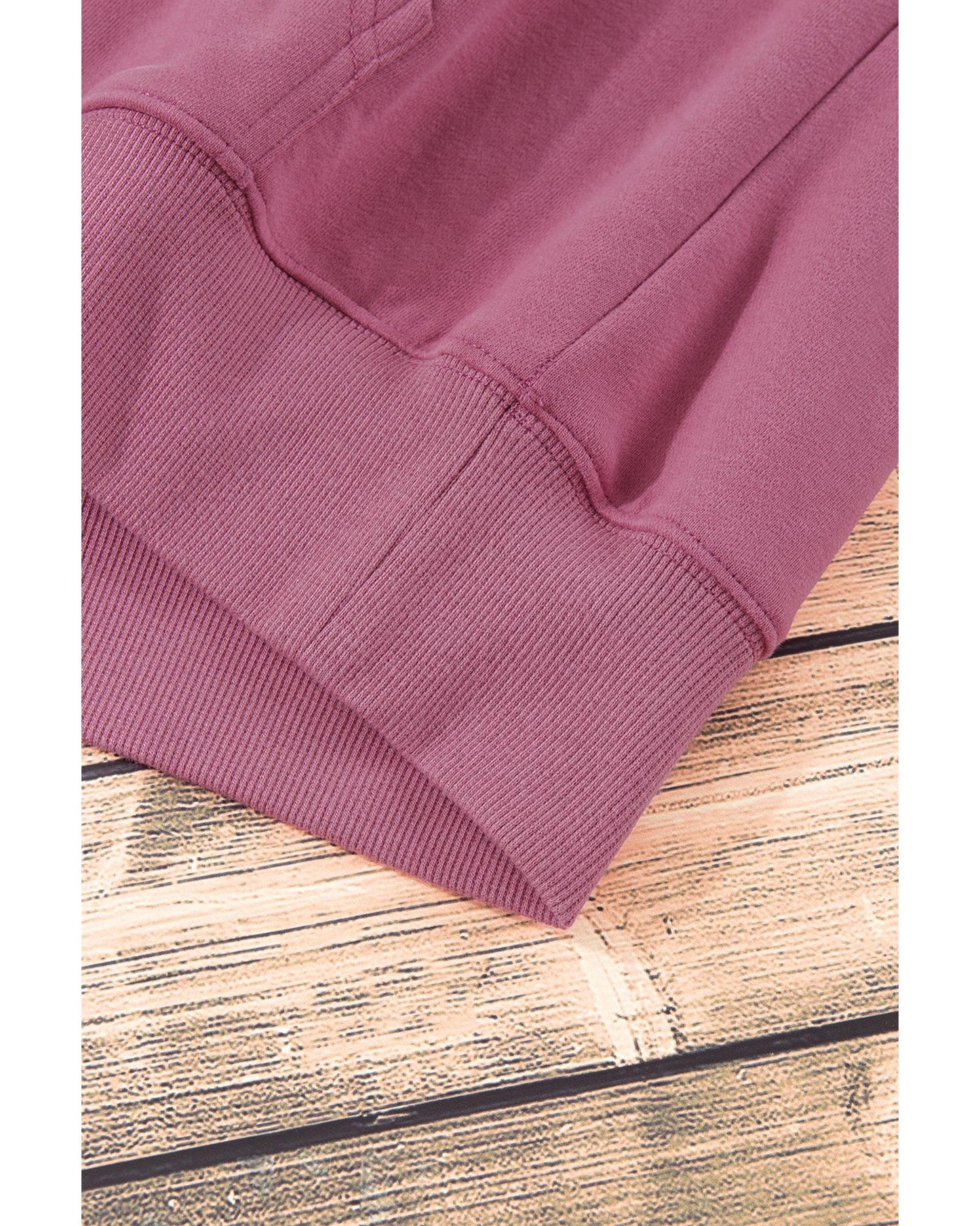 Valerian Solid Kangaroo Pocket Drawstring Loose Fit Hoodie - S