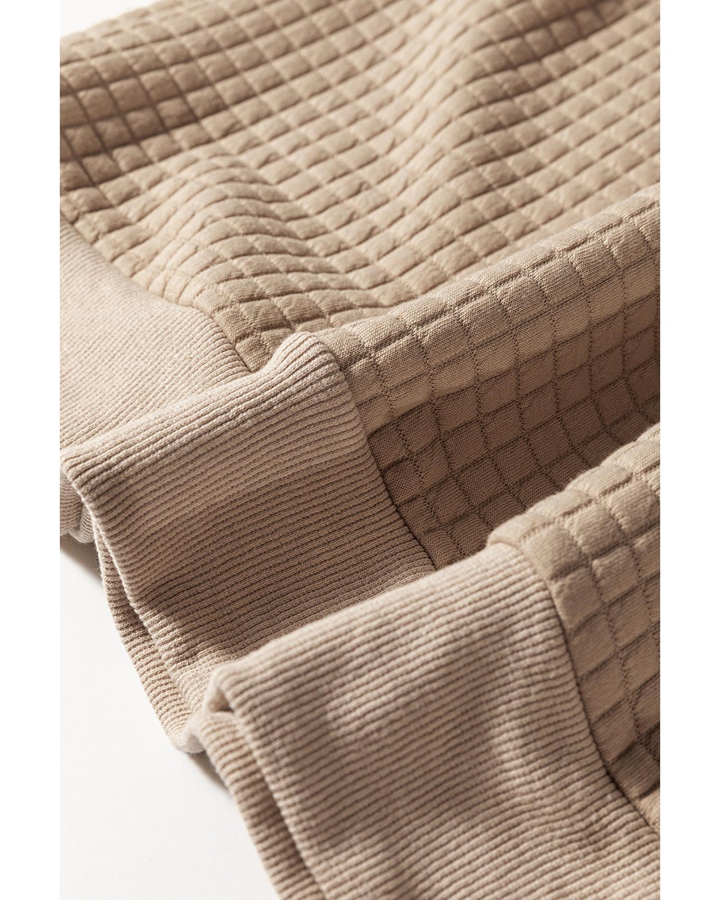 Parchment Leopard Quilted Patchwork Crew Neck Sweatshirt - XL