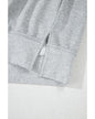 Gray Half Zipper Collared Drop Shoulder Side Slits Sweatshirt - S