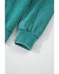 Skobeloff Solid Color Notched Neck Drop Shoulder Sweatshirt - L