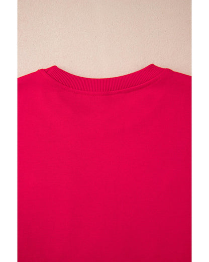 Fiery Red Christmas Santa Baby Tinsel Graphic Sweatshirt - 2XL
