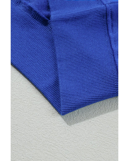 Dark Blue Game Day Crew Neck Graphic Pullover Sweatshirt - XL