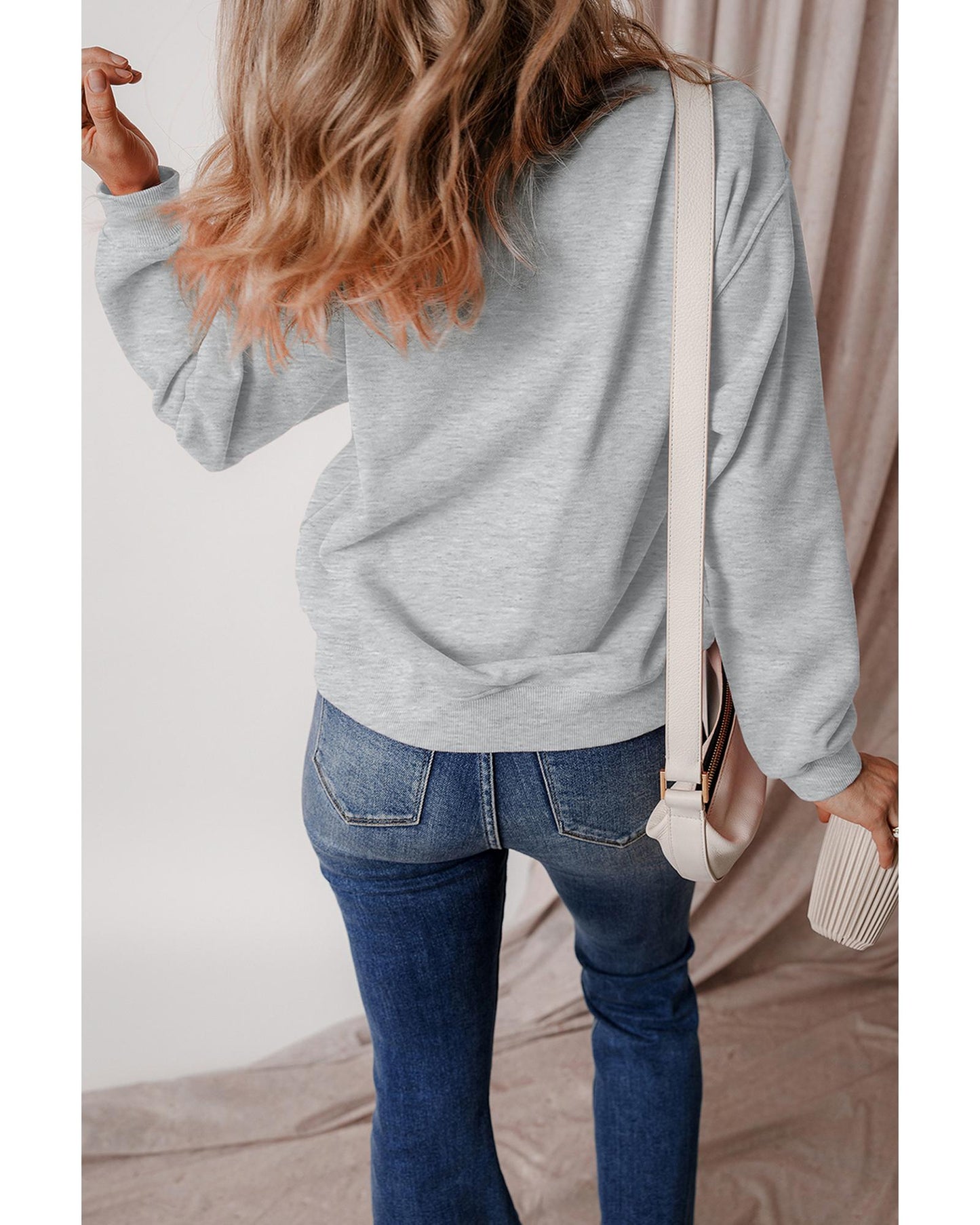 Gray Disco Ball Bowknot Pumpkin Graphic Crewneck Sweatshirt - 2XL