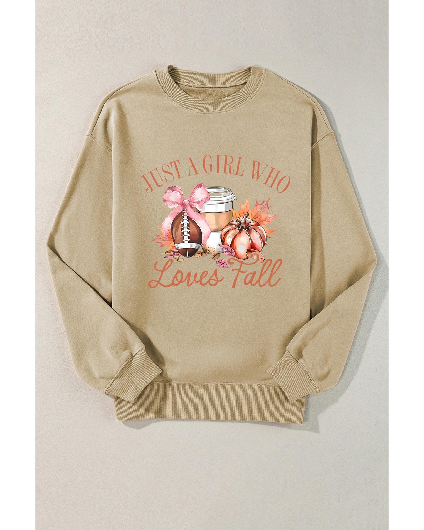 Parchment Just a Girl Who Loves Fall Printed Sweatshirt - L