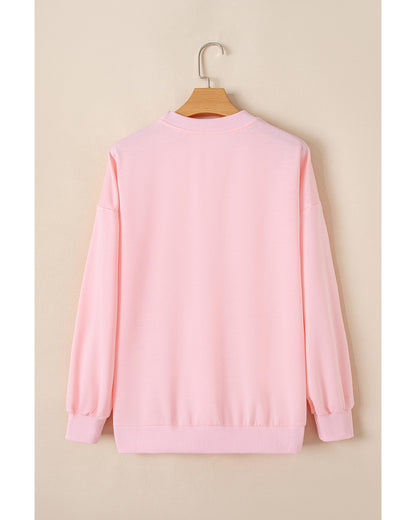 Pink Nutcracker Christmas Crew Neck Sweatshirt - S