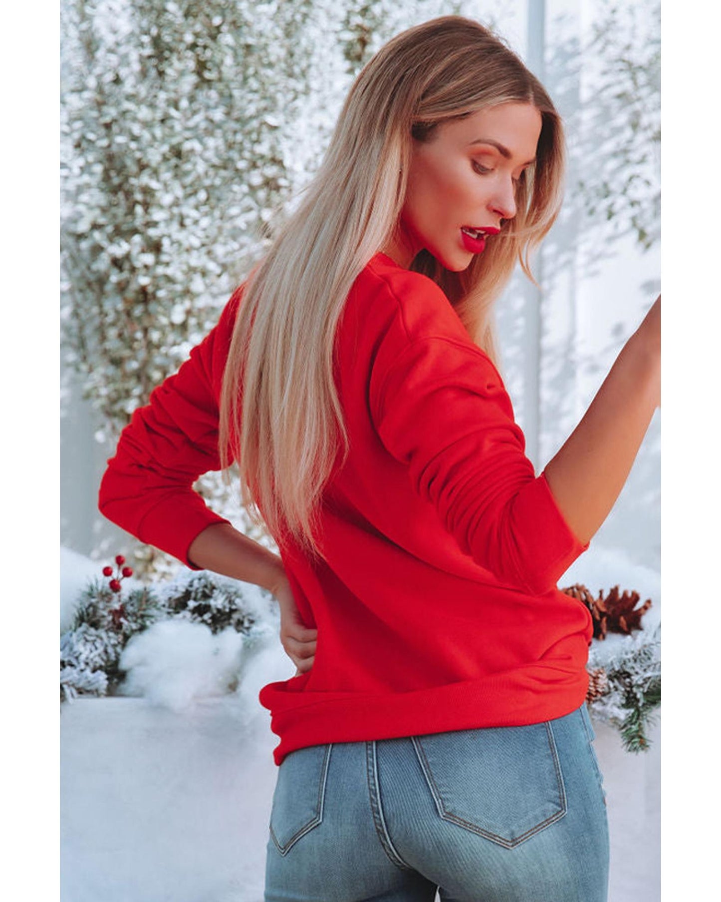 Red Merry & Bright Printed Christmas Pullover Sweatshirt - 2XL