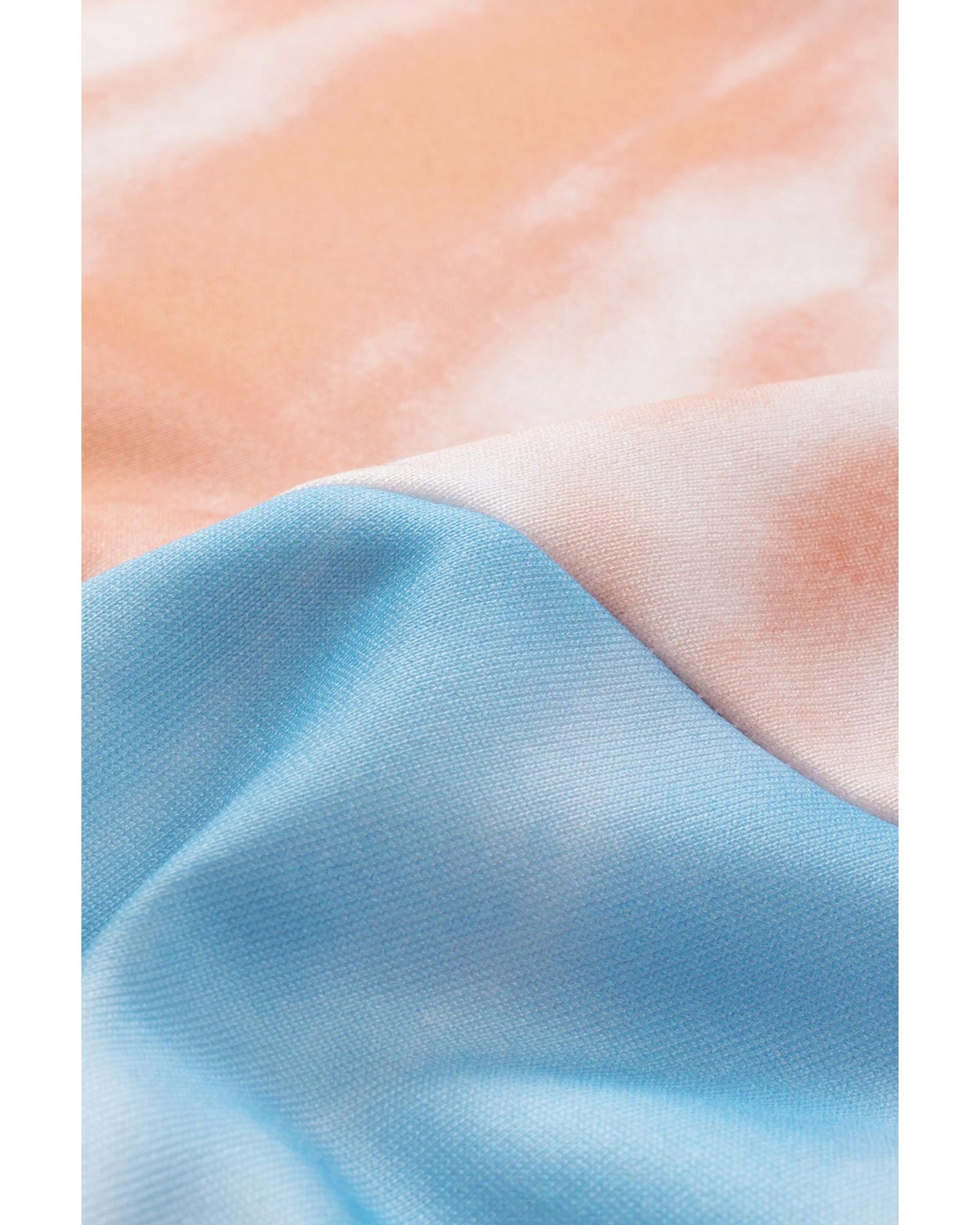 Sky Blue Colorblock Kangaroo Pocket Plus Size Hoodie - 1X