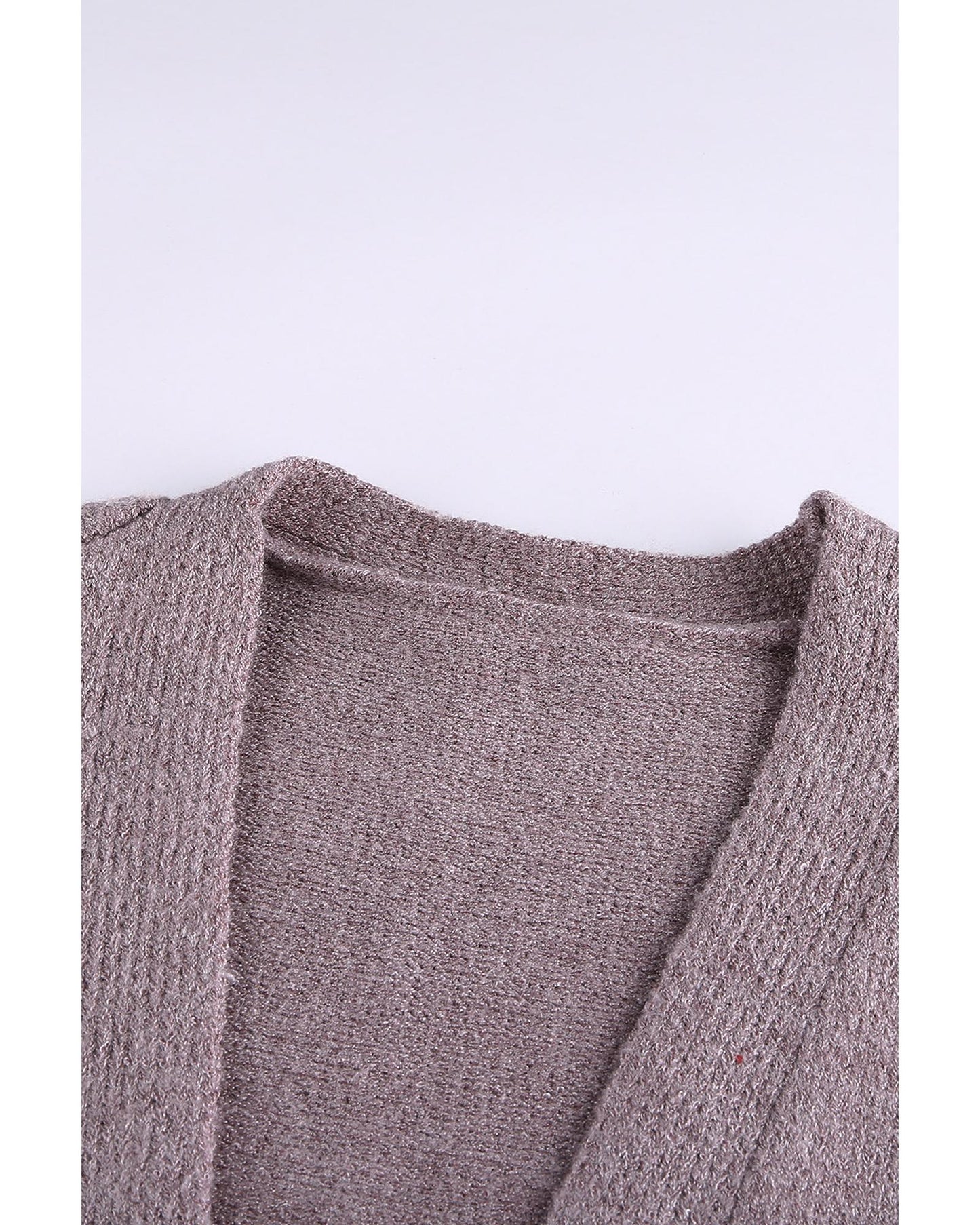 Open Front Colorblock Cardigan with Pockets - S