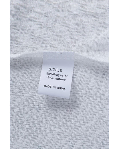 White Solid Color Open-Front Buttons Cardigan - 2XL