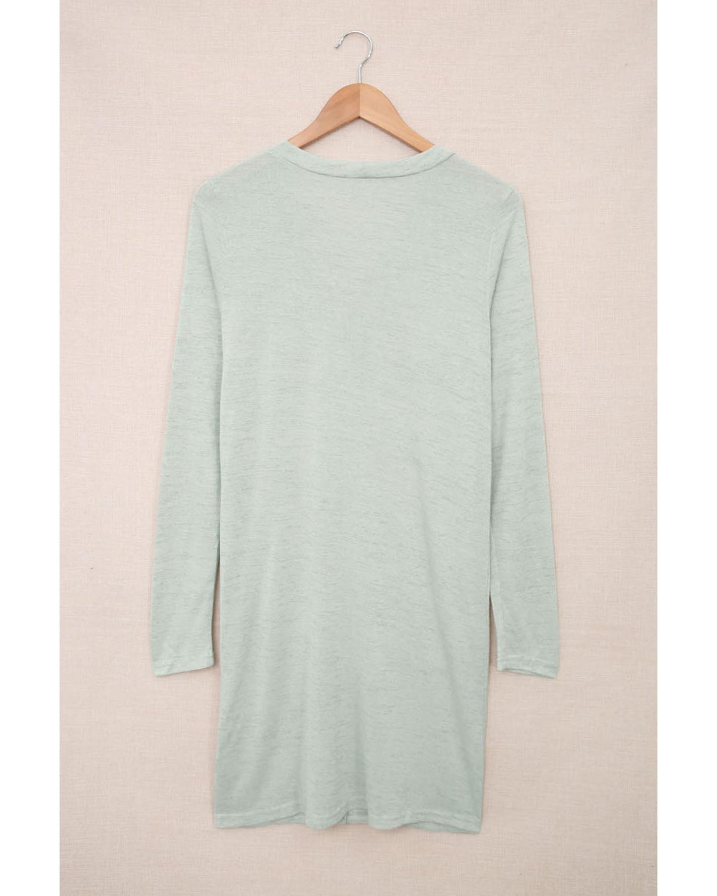 Solid Color Open-Front Buttons Cardigan - M