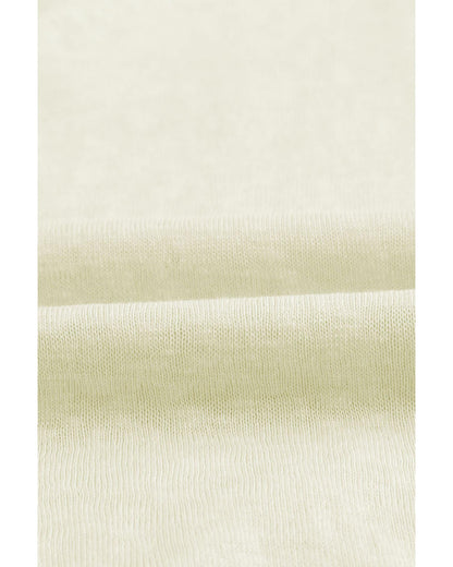Beige Solid Color Open-Front Buttons Cardigan - M