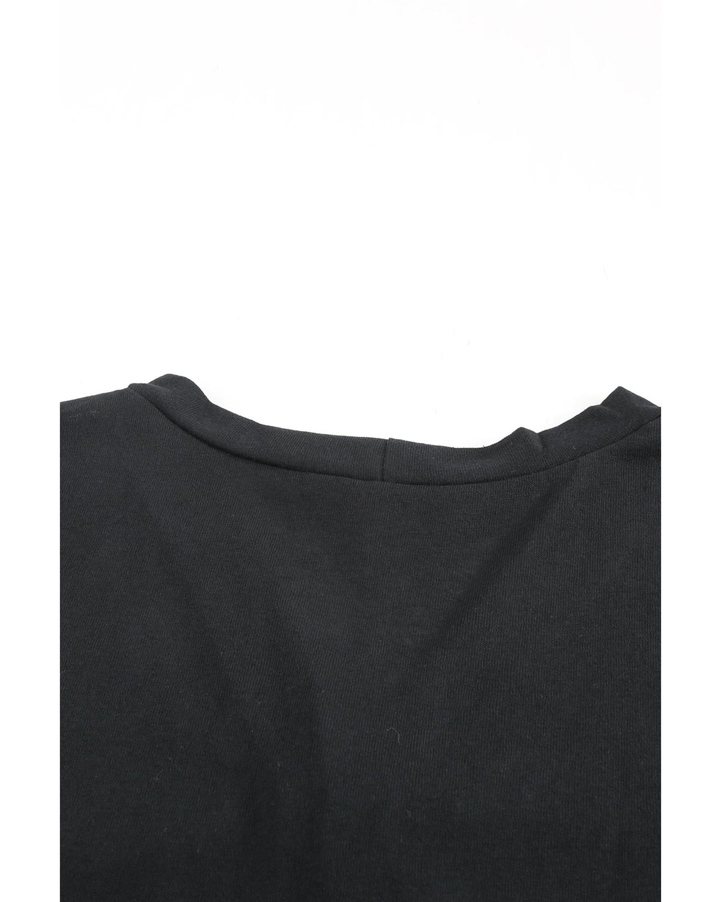 Azura Exchange Black Solid Color Open-Front Buttons Cardigan - M