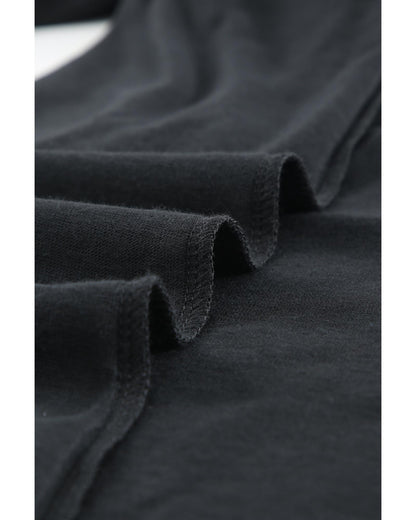 Azura Exchange Black Solid Color Open-Front Buttons Cardigan - M