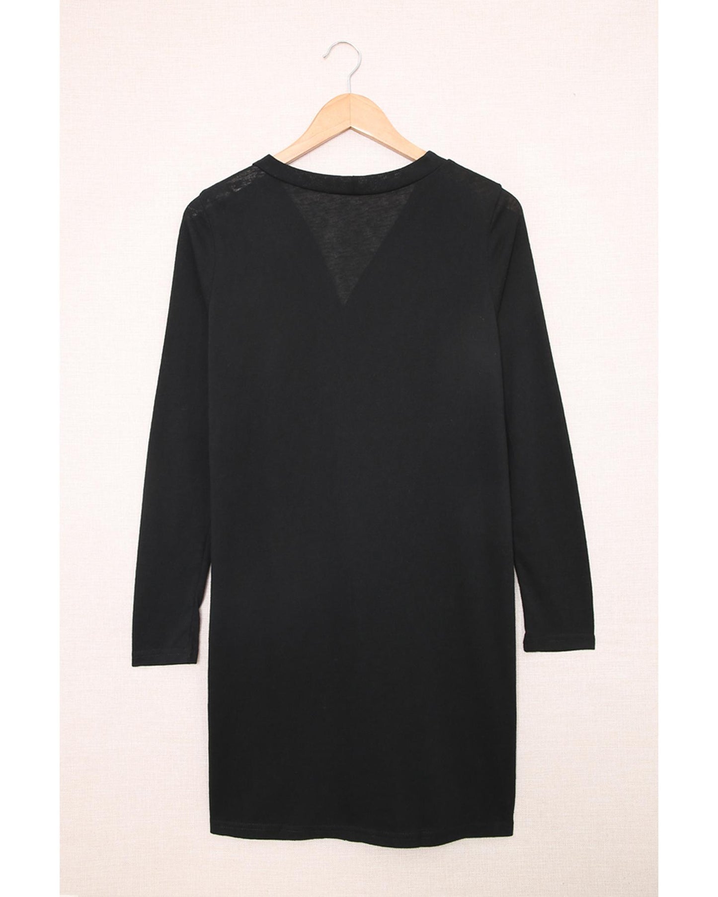 Azura Exchange Black Solid Color Open-Front Buttons Cardigan - M