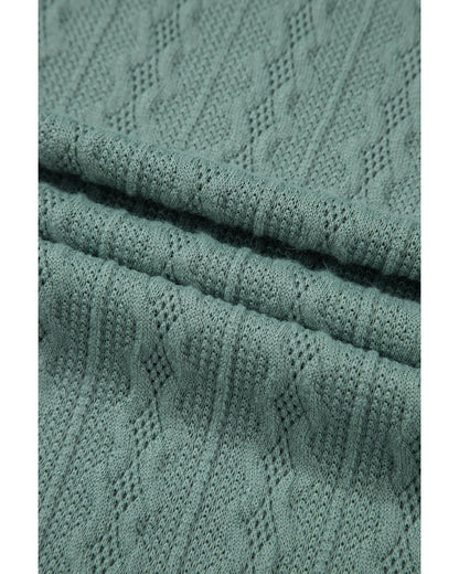 Canton Textured Knit Side Pockets Open Front Cardigan - S