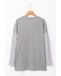 Black Stripe Colorblock Patchwork Open Front Cardigan with Pocket - L