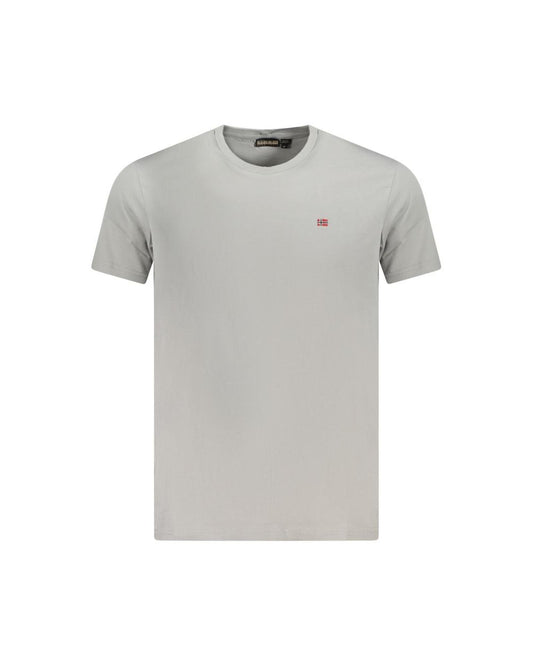 Napapijri Men's Gray Cotton  T-Shirt - XL
