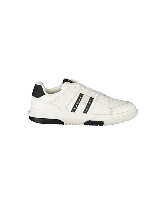 Tommy Hilfiger Men's White Polyester Sneaker - 44 EU