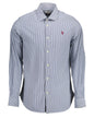 US POLO ASSN Men's Blue Cotton Shirt - 2XL
