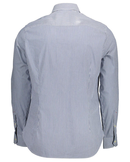 US POLO ASSN Men's Blue Cotton Shirt - 2XL