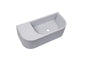 New Concrete Cement Wash Basin Counter Top Matte Light Grey Wall Hung Basin