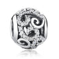925 Sterling Silver Diamond Inlaid Bead Bracelet Accessory