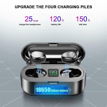 Wireless Bluetooth Headset with Touch Control and Charging Case - V5.0