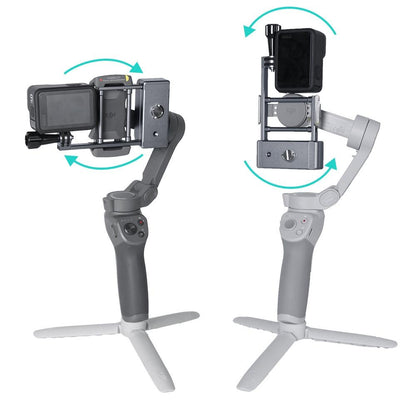 Aluminum Mount Plate Adapter for Dji Action / Gopro Hero9 / 8 Mobile 3 / Om4 Gimbal