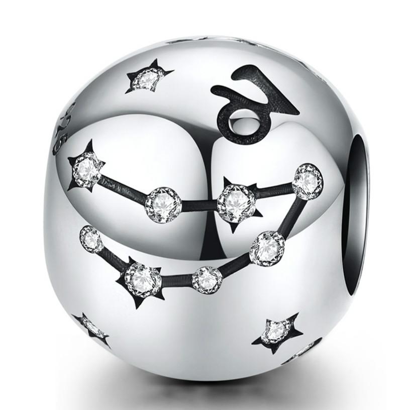 925 Sterling Silver Diy Zodiac Bracelet Beads Capricorn Style - Capricorn