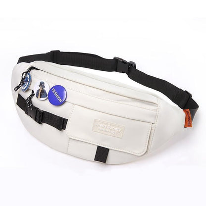 Chest Shoulder Messenger Bag Badge - Green + Badge + Lanyard