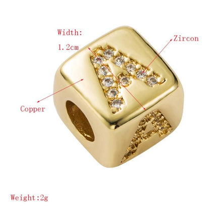 Brass Micro Inlaid Couple Red String Diy Bracelet Style - T