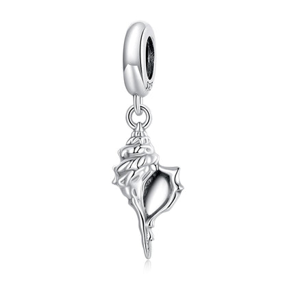 925 Sterling Silver Conch Pendant For Diy Bracelets & Necklaces