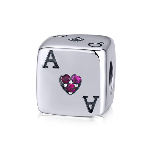 925 Sterling Silver Square Dice Beads For Diy Bracelets & Necklaces